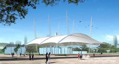 網(wǎng)球場(chǎng)膜結(jié)構(gòu)設(shè)計(jì)方案一